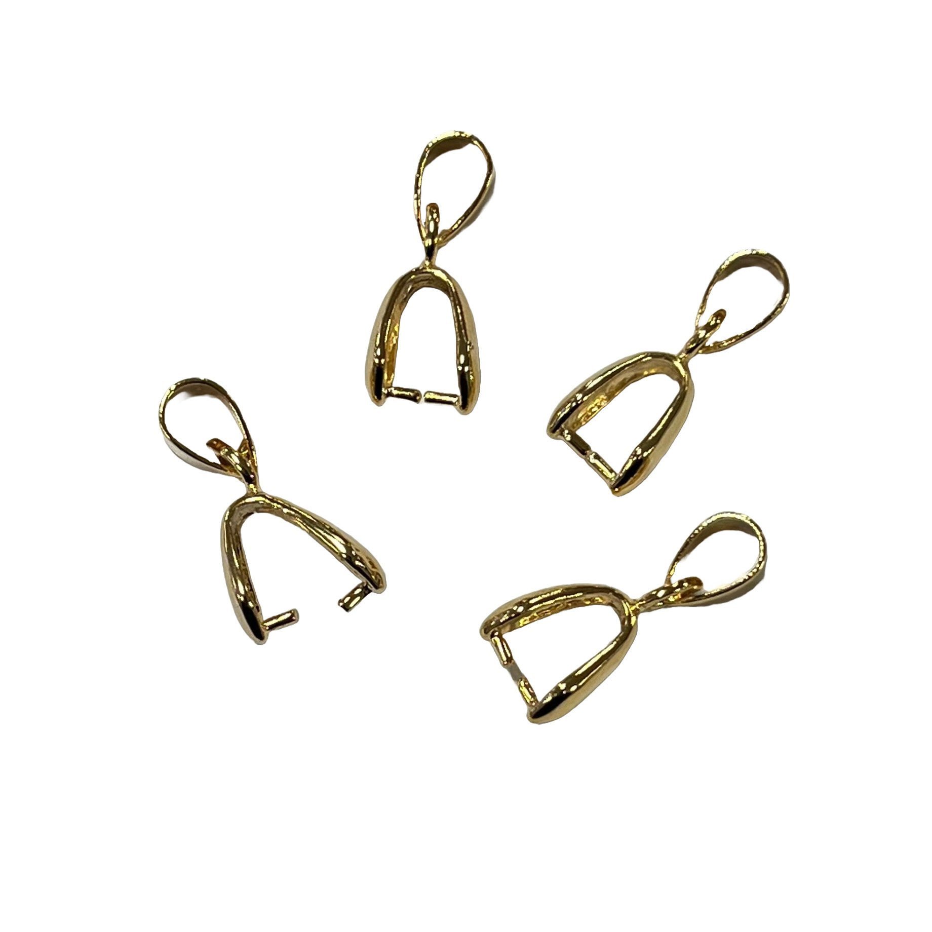 Kolye Ucu Aparatı - Pirinç - Altın Renk Kaplamalı - Büyük boy