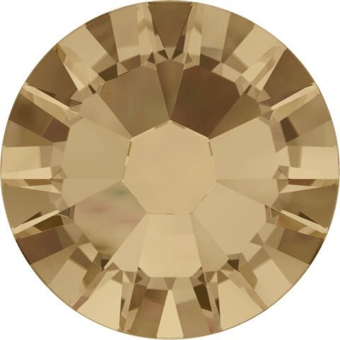 Swarovski 2058 Altı Düz SS7 Crystal Golden Shadow (001GSHA) F - Yuvarlak Altın Kristal Taş