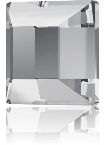 Swarovski 2400 Kare 3mm Crystal F (001) - Beyaz Renkli Altı Düz Mini Kristal Taş