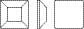 2400 3mm Crystal (001) Hotfix - Square Iron-On White Crystal Stone