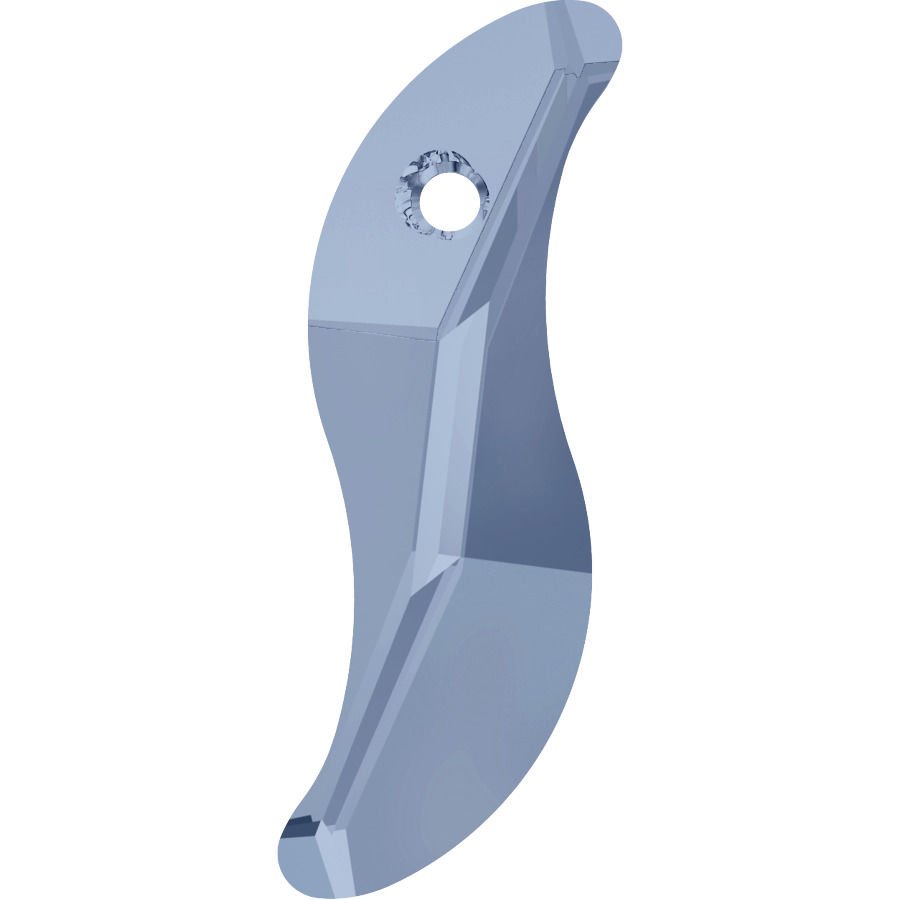 Swarovski 6525 28mm Blue Denim (266) - S Şekilli Deniz Mavisi Kolye Ucu
