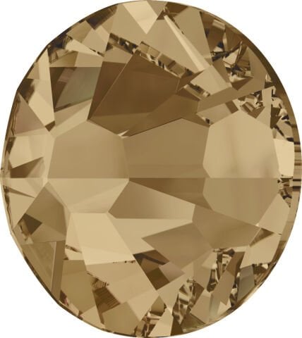 Swarovski 2058 Altı Düz SS9 Crystal Golden Shadow (001GSHA) F - Yuvarlak Altın Kristal Taş
