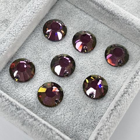 3204 12mm Crystal Lilac Shadow (001LISH) Lila Foyalı Yuvarlak Dikme Taş