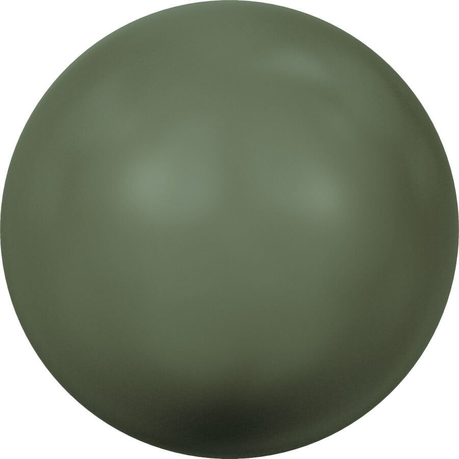 Swarovski 5810 İnci 4mm Crystal Dark Green Pearl (001814) - Zeytin Yeşili İnci Boncuk