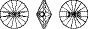 Swarovski 3015 Düğme 12mm Crystal Volcano (001VOL) F - Mor Efektli Yuvarlak Kristal Düğme
