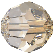 Swarovski 5000 Boncuk 6mm Crystal Golden Shadow (001GSHA)  -  Altın Renkli Top Boncuk