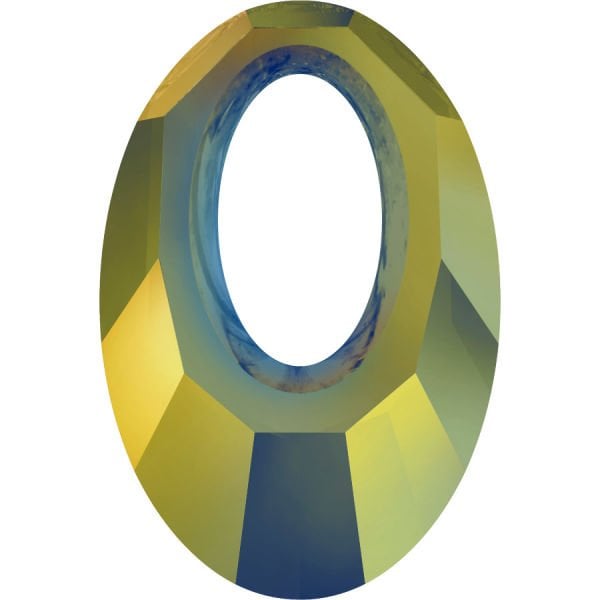 6040 40mm Crystal Iridescent Green (001IRIG) - Metalik Zeytin Yeşili Helios Kolye Ucu