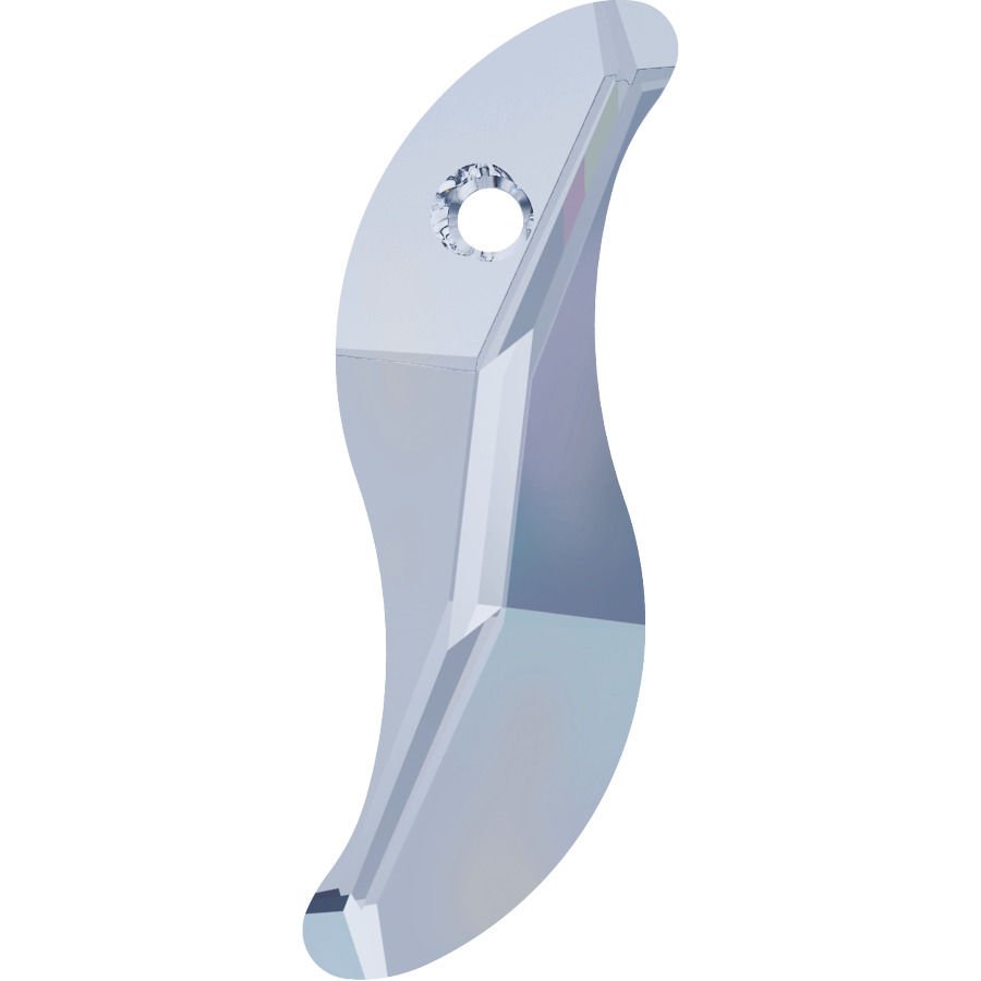 Swarovski 6525 28mm Crystal Blue Shade  (001BLSH) - S Şekilli Açık Mavi Kolye Ucu