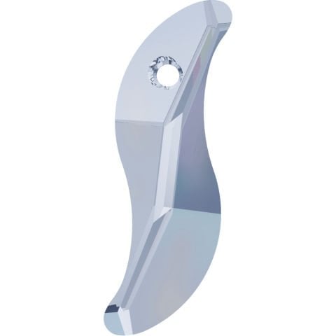 Swarovski 6525 28mm Crystal Blue Shade  (001BLSH) - S Şekilli Açık Mavi Kolye Ucu