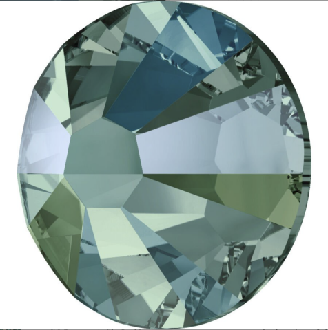 Swarovski 2058 Altı Düz SS7 Rec.Caribbean Green (1409) F - Yuvarlak Açık Yeşil-Turkuaz Kristal Taş
