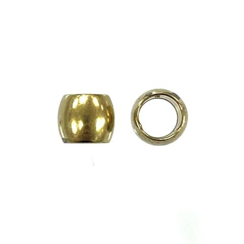 Silindir Pirinç Metal Boncuk 5,20mm x 5,70mm - Ham
