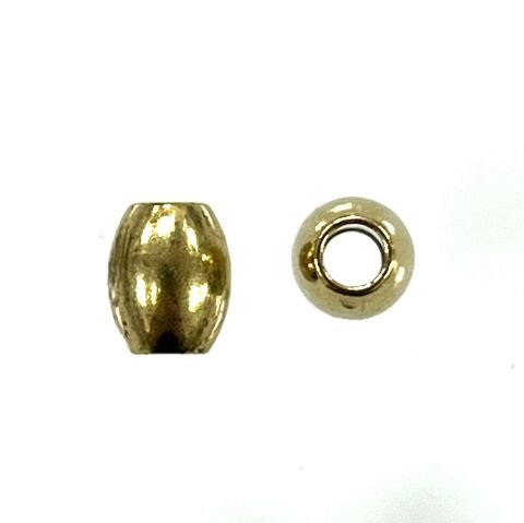 Oval Pirinç Metal Boncuk  4,80mm x 5,80 mm - Ham