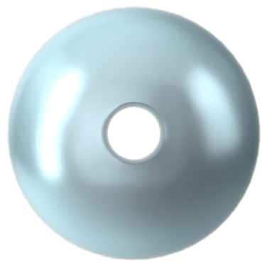 Swarovski 5810 İnci 6mm Crystal Azore Pearl (001 935) - Azor Renkte Kristal İnci Boncuk