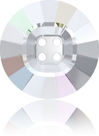 Swarovski 3018 Düğme 14mm Crystal Aurore Boreale (001AB) Foyasız - Janjan Renkli Ortadan Dikilebilir Düğme