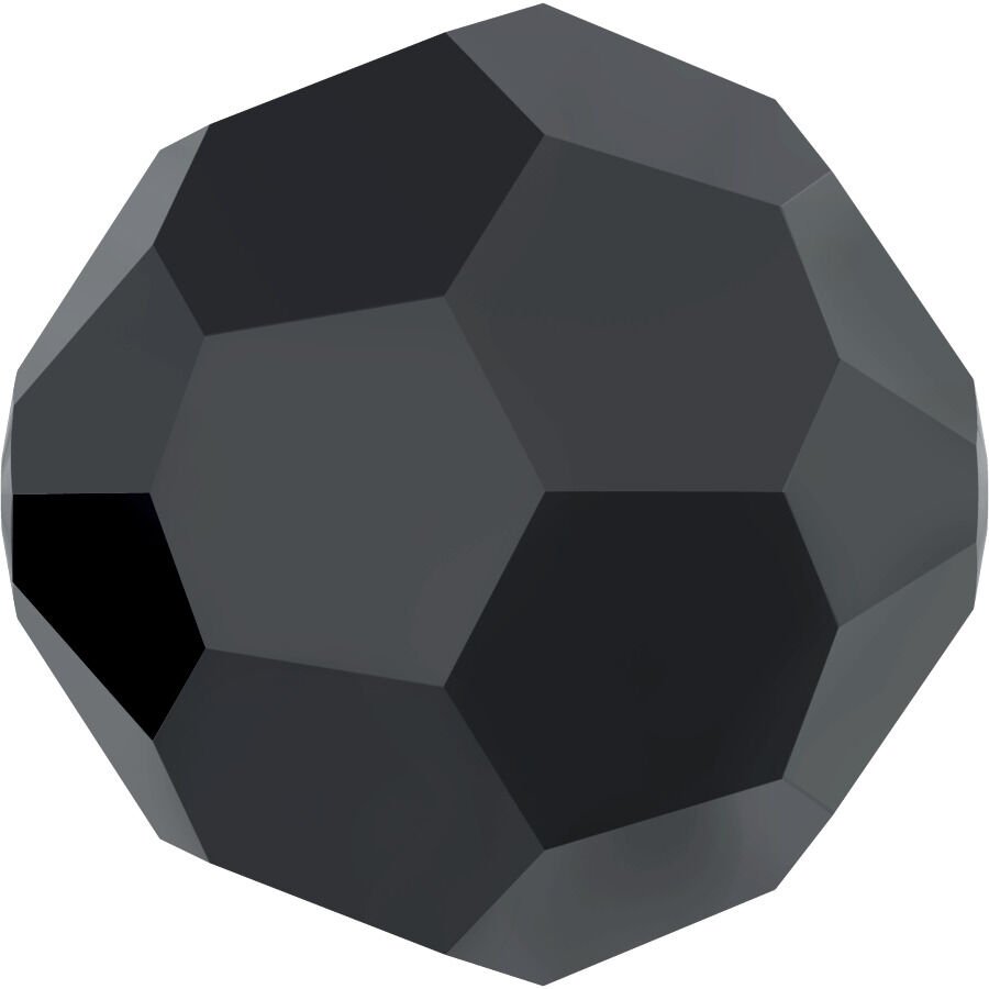 Swarovski 5000 Boncuk 6mm Jet Hematite (280HEM)  -  Metalik Siyah Renkli Top Boncuk