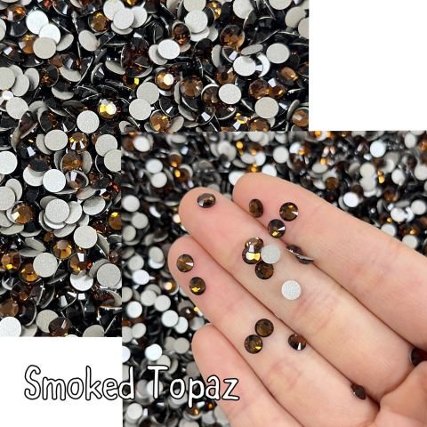 Celestial Altı Düz SS20 (5mm)  Yuvarlak Kristal Taş - Sarı ve Turuncu Renk Seçenekleri