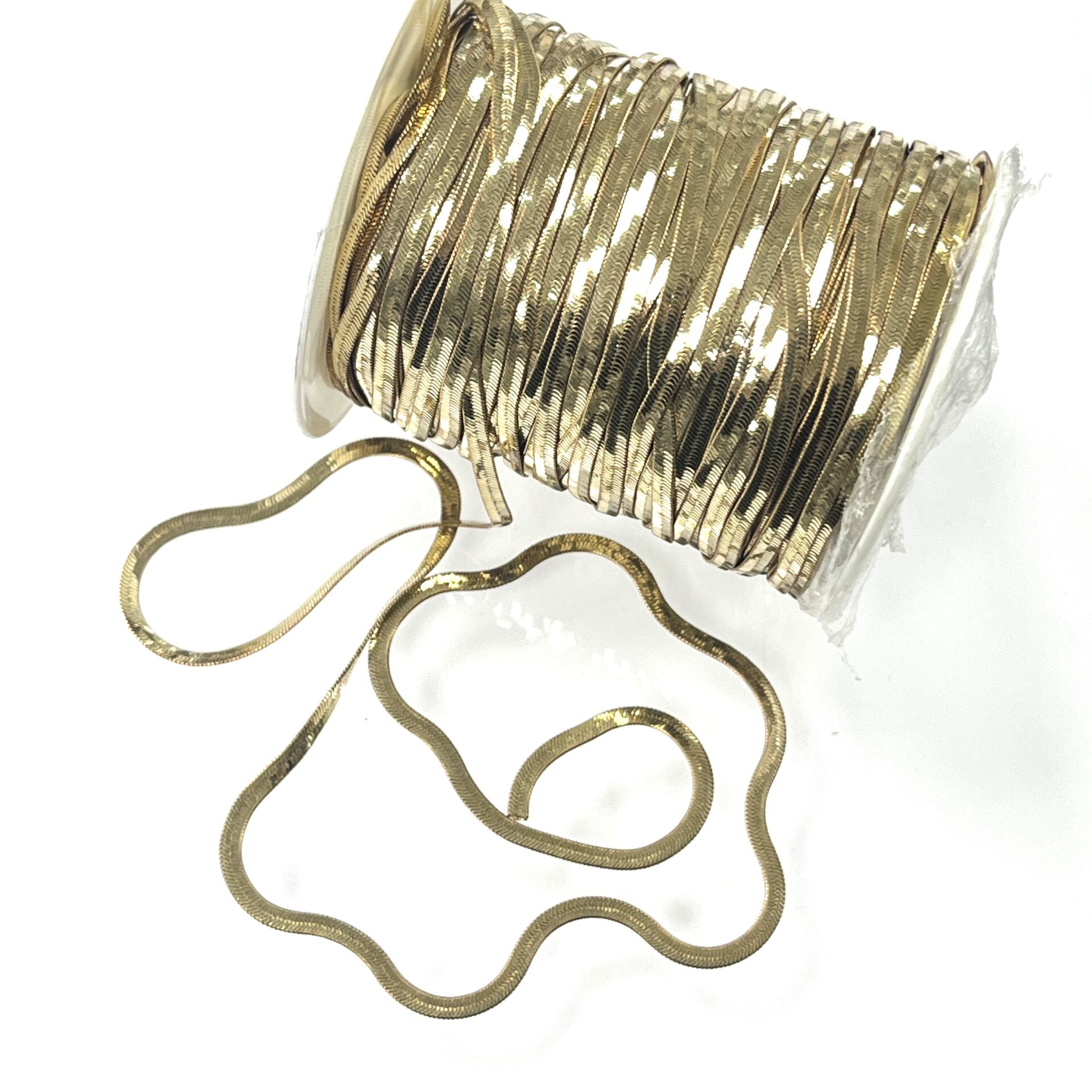 Ham Pirinç Italyan Zincir 4mm Kaplamasız - Metre Seçenekleri Mevcuttur