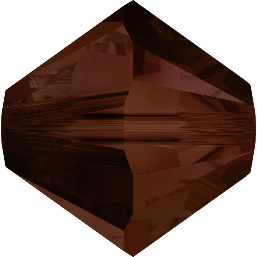 Swarovski 5328 Bicone Boncuk 5mm Mocca (286) - Koyu Kahverengi Renkli Piramit Boncuk