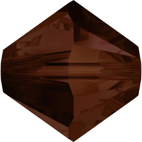 Swarovski 5328 Bicone Boncuk 5mm Mocca (286) - Koyu Kahverengi Renkli Piramit Boncuk