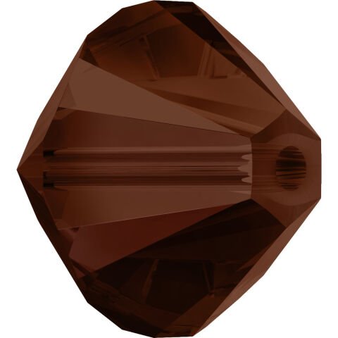 Swarovski 5328 Bicone Boncuk 5mm Mocca (286) - Koyu Kahverengi Renkli Piramit Boncuk