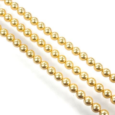 Swarovski 5810 İnci 8mm Crystal Gold Pearl (001 296) - Altın Renkli Kristal İnci Boncuk