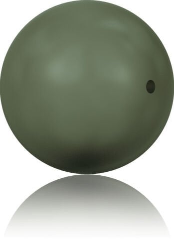 Swarovski 5810 İnci 6mm Crystal Dark Green Pearl (001814) - Zeytin Yeşili İnci Boncuk