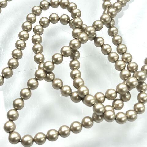 Swarovski 5810 İnci 6mm Crystal Platinum Pearl (001459) - Açık Kahverengi İnci Boncuk