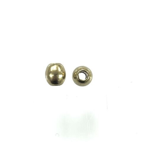 Zeytin Şekilli Pirinç Metal Boncuk 6mm x 6,5 mm - Ham