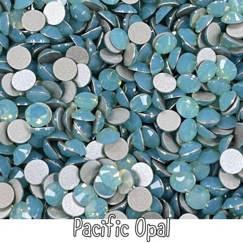 Celestial Altı Düz SS30 (6mm)  Yuvarlak Kristal Taş - Yeşil Renk Seçenekleri