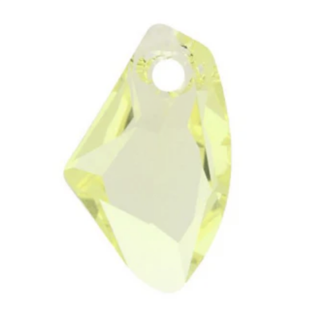 Swarovski 6656 Galactic Vertical 27mm Jonquil (213) - Açık Sarı Renkli Kolye Ucu
