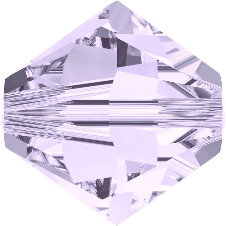 Swarovski 5328 Bicone Boncuk 4mm Smoky Mauve (265) - Açık Lila Renkli Piramit Boncuk