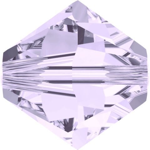 Swarovski 5328 Bicone Boncuk 4mm Smoky Mauve (265) - Açık Lila Renkli Piramit Boncuk