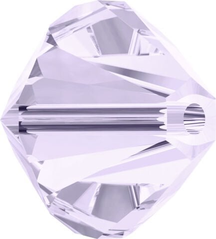 Swarovski 5328 Bicone Boncuk 4mm Smoky Mauve (265) - Açık Lila Renkli Piramit Boncuk