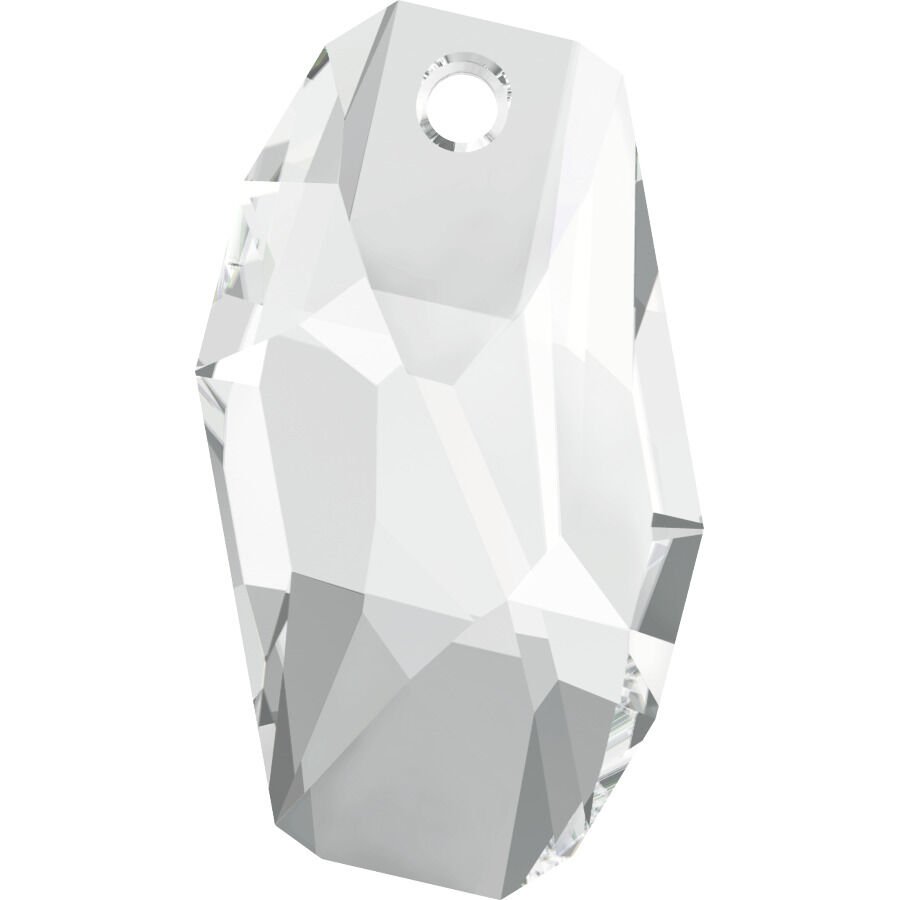 Swarovski 6673 Meteor 18mm Crystal (001) - Sarkıt Şekilli Tek Delikli Şeffaf Renkli Kolye Ucu
