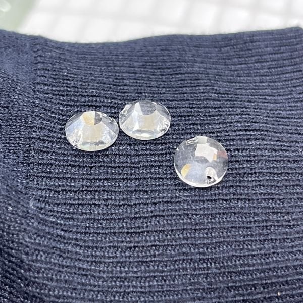 Swarovski 3204 10mm Crystal Foyasız - Şeffaf İki Delikli Dikme Taş