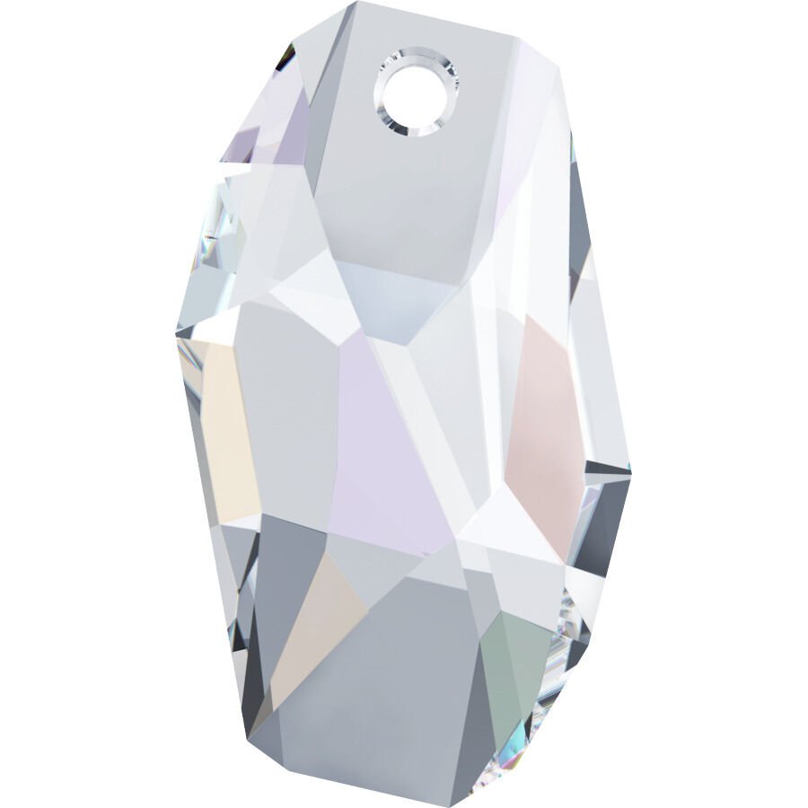 Swarovski 6673 Meteor 18mm Crystal AB (001AB) - Sarkıt Şekilli Tek Delikli Janjan Renkli Kolye Ucu