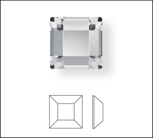 Celestial Kare 3mm Crystal Altıdüz Foyalı Taş - Uygun Fiyatlı!