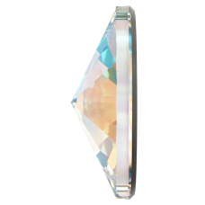 Swarovski 3200 Rivoli 10mm Crystal Shimmer (001SHIM) Foiled - Işıltılı Beyaz Yuvarlak İki Delikli Dikme Taş