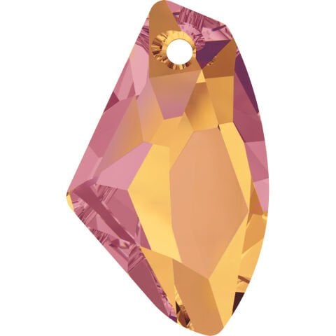 Swarovski 6656 Galactic Vertical 27mm Crystal Astral Pink (001API) - Turuncu Renkli Kolye Ucu