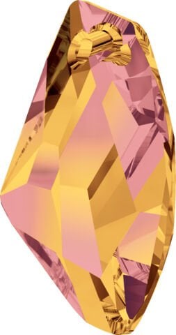 Swarovski 6656 Galactic Vertical 27mm Crystal Astral Pink (001API) - Turuncu Renkli Kolye Ucu