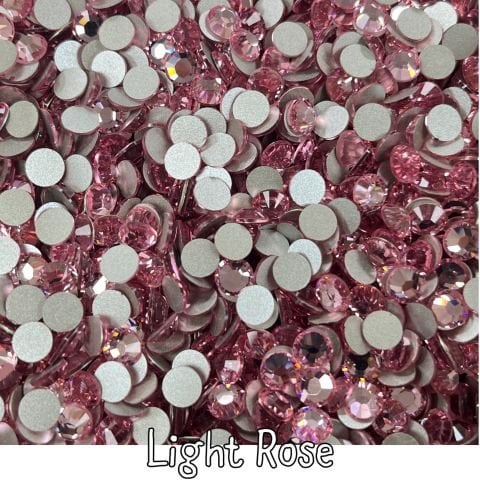 Celestial Altı Düz SS30 (6mm)  Yuvarlak Kristal Taş - Pembe Renk Seçenekleri