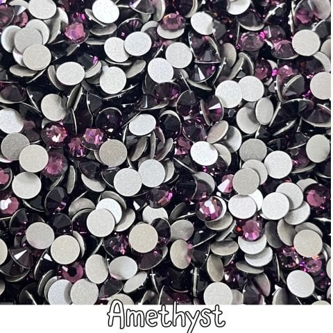 Celestial Altı Düz SS30 (6mm)  Yuvarlak Kristal Taş - Pembe Renk Seçenekleri