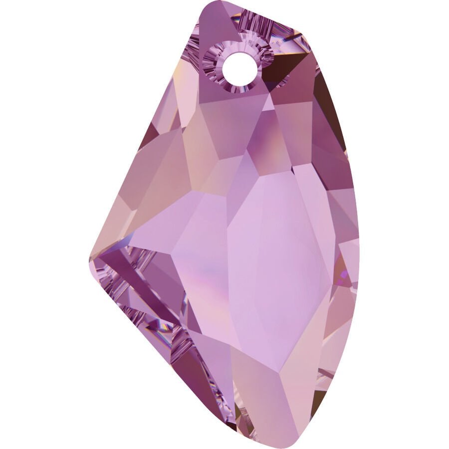 Swarovski 6656 Galactic Vertical 27mm Crystal Lilac Shadow (001LISH) - Lila Renkli Kolye Ucu