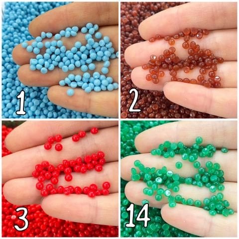 Kapşon Taş 3,5mm Yuvarlak - 1000 Adet - Renk Seçenekleri Mevcuttur