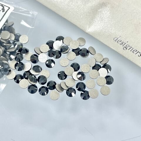 Swarovski 2028 SS20 Jet Hematite (280HEM) Foyalı - Altı Düz Metalik Füme Kristal Taş