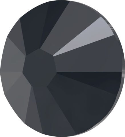 Swarovski 2028 SS10 Jet Hematite (280HEM) Foyalı - Altı Düz Metalik Füme Kristal Taş