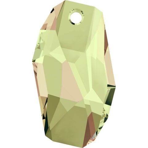 Swarovski 6673 Meteor 18mm Crystal Luminous Green (001LUMG) - Sarkıt Şekilli Tek Delikli Limon Renkli Kolye Ucu