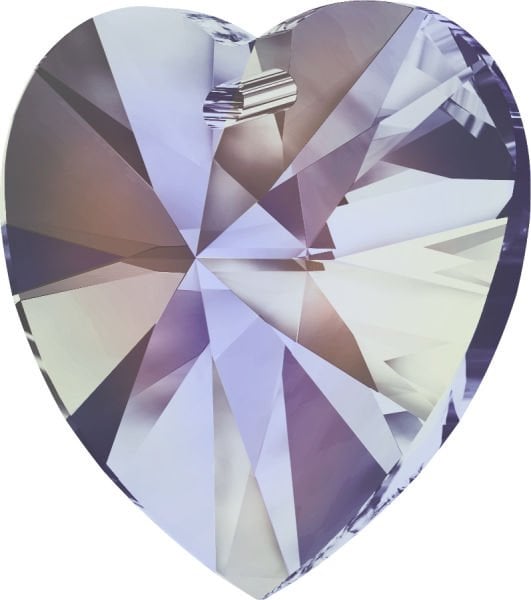 Swarovski 6228 14mm Crystal Vitrail Light (001VL) - Heart Pendant