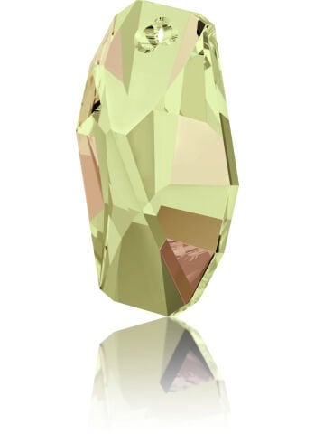 Swarovski 6673 Meteor 28mm Crystal Luminous Green (001LUMG) - Sarkıt Şekilli Tek Delikli Limon Renkli Kolye Ucu