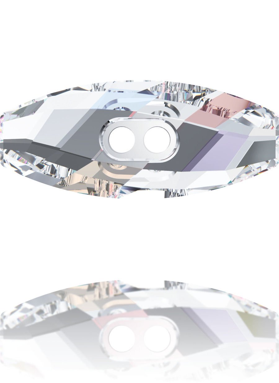 Swarovski 3024 Düğme 23mm Crystal Aurore Boreale (001AB) Foyasız -  Janjan Efektli Düğme